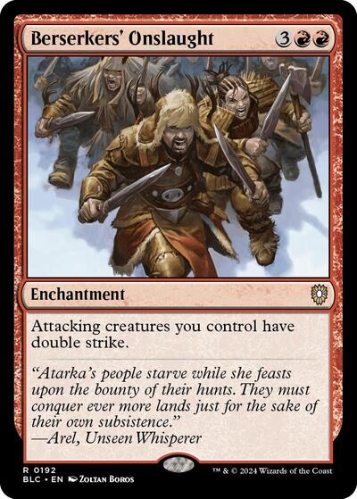 Berserkers' Onslaught (Commander: Bloomburrow) Light Play