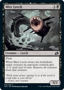 Blitz Leech (Ikoria: Lair of Behemoths) Light Play Foil