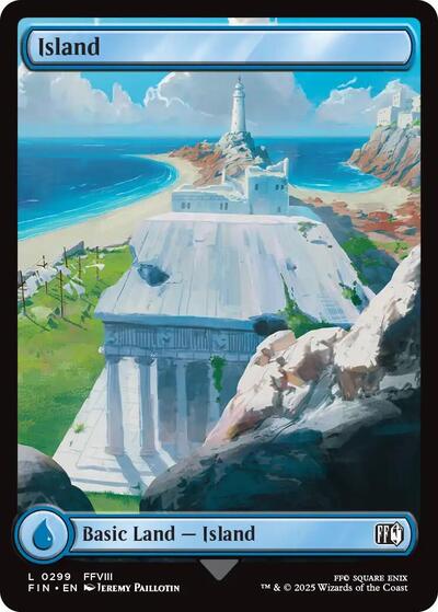 Island (0299) (Universes Beyond: FINAL FANTASY) Light Play Foil