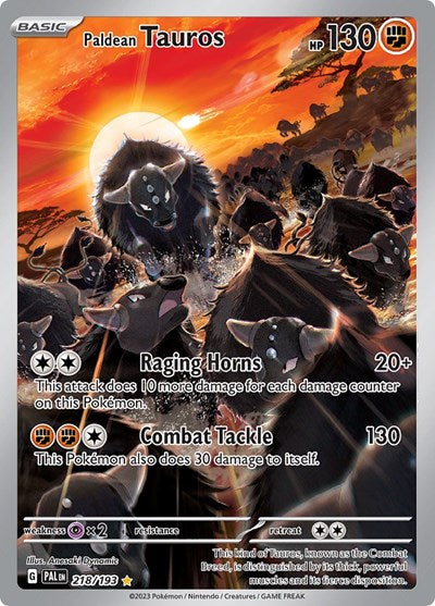 Paldean Tauros - 218 (SV02: Paldea Evolved) Near Mint Holofoil