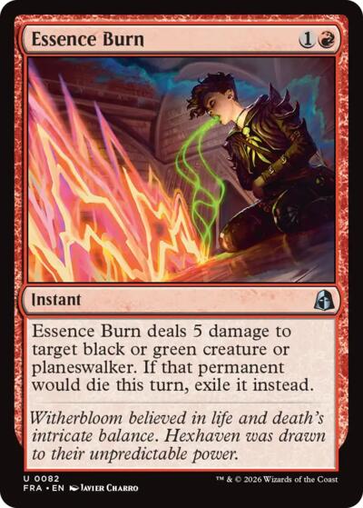 Essence Burn (Reality Fracture) Near Mint Foil