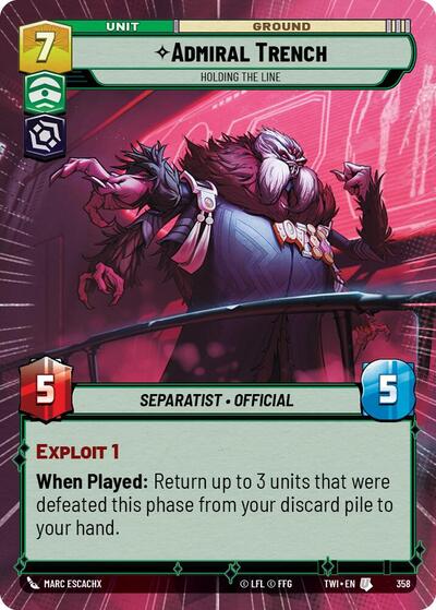 Admiral Trench Holding the Line (Hyperspace) (Twilight of the Republic) Near Mint Foil