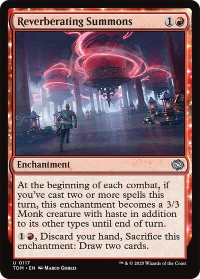 Reverberating Summons (Tarkir: Dragonstorm) Near Mint Foil