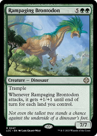 Rampaging Brontodon (Commander: The Lost Caverns of Ixalan) Light Play