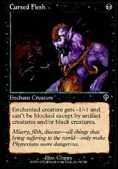 Cursed Flesh (Invasion) Light Play Foil
