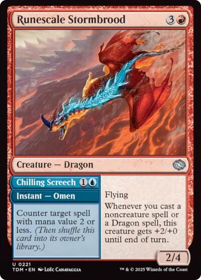 Runescale Stormbrood (Tarkir: Dragonstorm) Light Play Foil