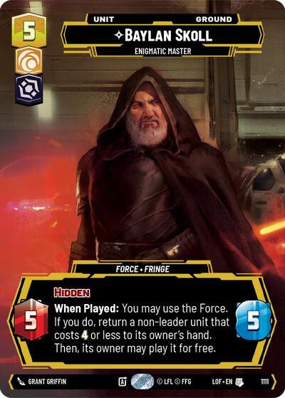 Baylan Skoll Enigmatic Master (Prestige Foil) (Legends of the Force) Near Mint Foil