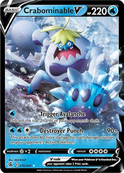 Crabominable V (SWSH08: Fusion Strike) Near Mint Holofoil