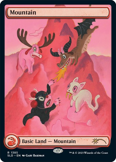 Mountain (1385) (Secret Lair) Near Mint Foil