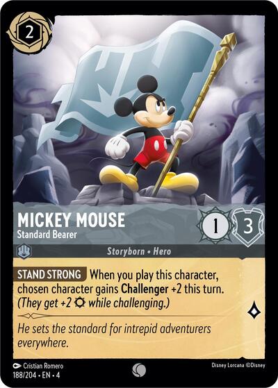 Mickey Mouse - Standard Bearer (Ursula's Return) Near Mint Cold Foil