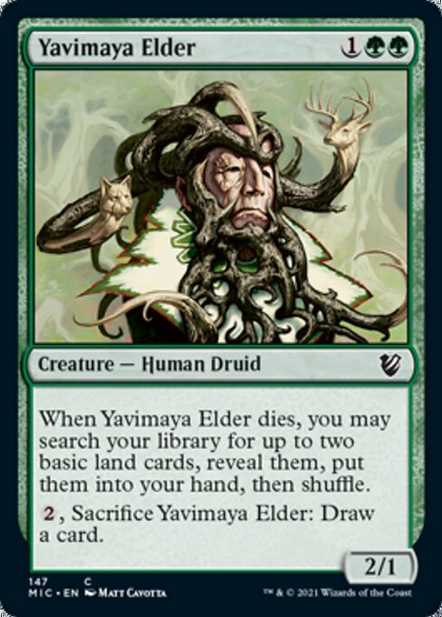 Yavimaya Elder (Commander 2021 Midnight Hunt) Medium Play