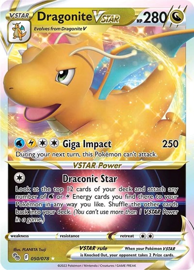 Dragonite VSTAR (Pokemon GO) Light Play Holofoil