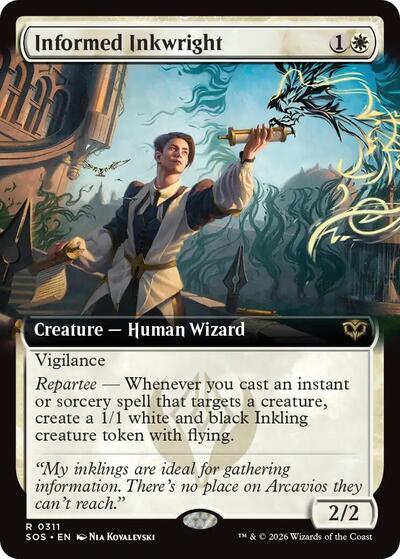 Informed Inkwright (Extended Art) (Secrets of Strixhaven) Near Mint Foil