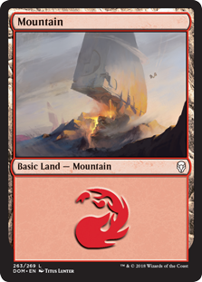 Mountain (263) (Dominaria) Light Play