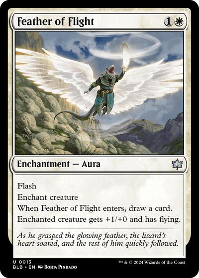 Feather of Flight (Bloomburrow) Light Play Foil