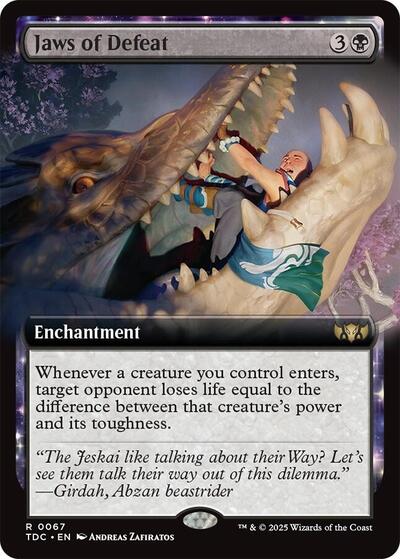 Jaws of Defeat (Extended Art) (Commander: Tarkir: Dragonstorm) Light Play