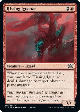 Hissing Iguanar (Double Masters 2022) Light Play Foil