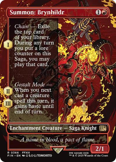 Summon: Brynhildr (Borderless) (Universes Beyond: FINAL FANTASY) Light Play Foil