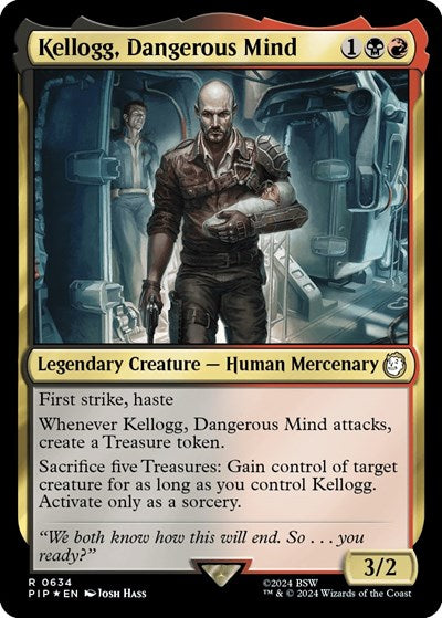 Kellogg, Dangerous Mind (Surge Foil) (Universes Beyond: Fallout) Medium Play Foil