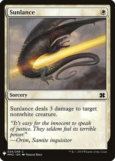 Sunlance (Mystery Booster) Light Play