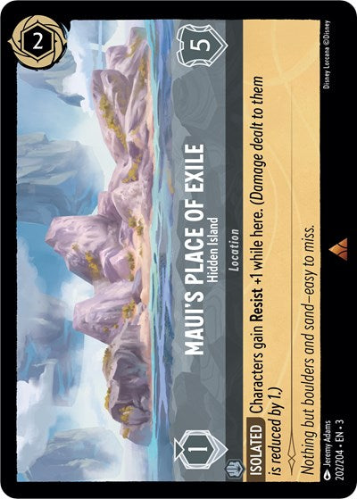 Maui's Place of Exile - Hidden Island (Into the Inklands) Near Mint Cold Foil