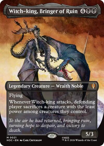 Witch-king, Bringer of Ruin (Borderless) (The Hobbit: Eternal-Legal) Near Mint
