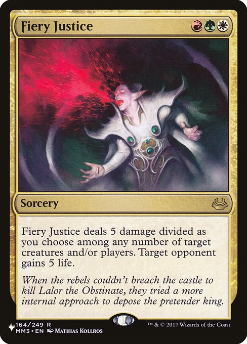 Fiery Justice (The List) Medium Play
