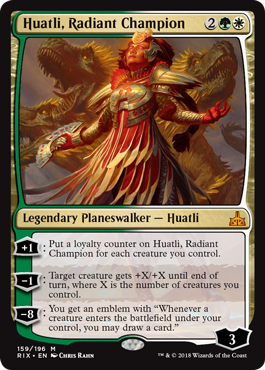 Huatli, Radiant Champion (Rivals of Ixalan) Light Play Foil