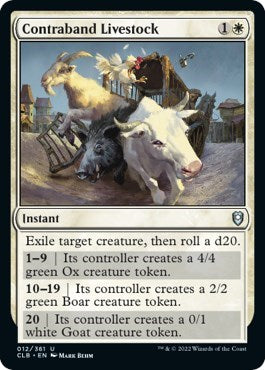 Contraband Livestock (Commander Legends: Battle for Baldur's Gate) Light Play