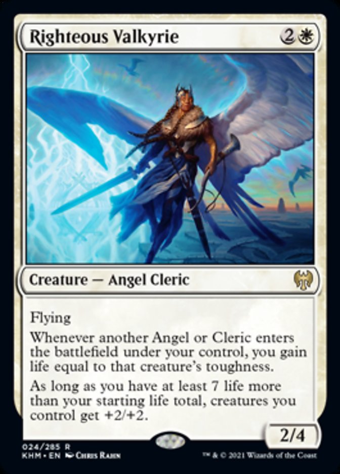 Righteous Valkyrie (Kaldheim) Heavy Play Foil