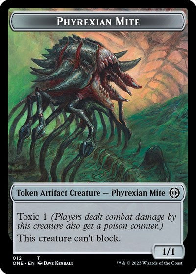 Phyrexian Mite Token (12) (Phyrexia: All Will Be One) Light Play