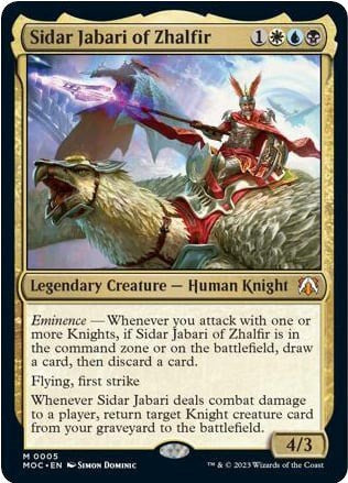 Sidar Jabari of Zhalfir (Commander: March of the Machine) Light Play