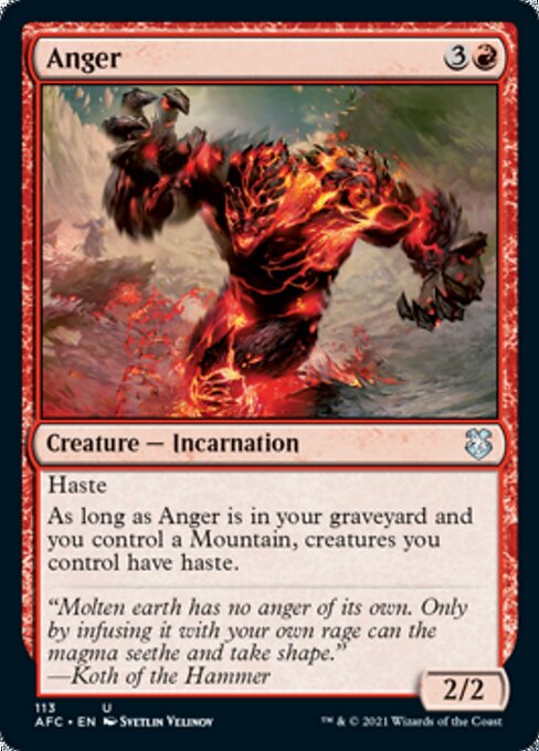 Anger (Commander 2021 Forgotten Realms) Damaged / Poor