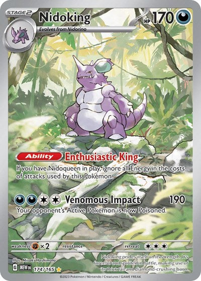 Nidoking - 174 (Scarlet and Violet: 151) Near Mint Holofoil