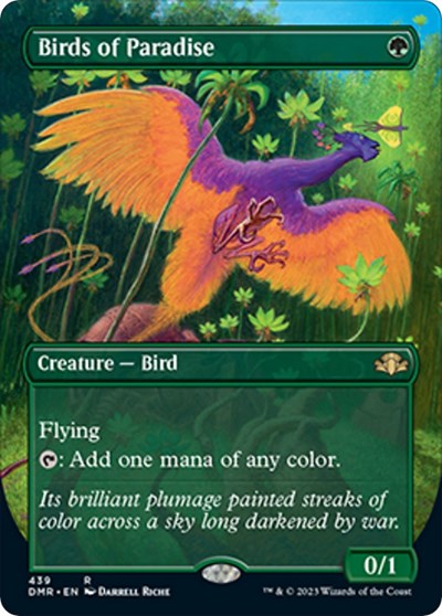 Birds of Paradise (Borderless) (Dominaria Remastered) Near Mint Foil