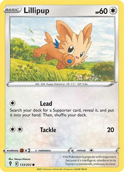 Lillipup (SWSH07: Evolving Skies) Light Play Reverse Holofoil
