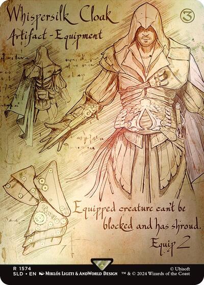 Whispersilk Cloak (Rainbow Foil) (Secret Lair) Near Mint Foil