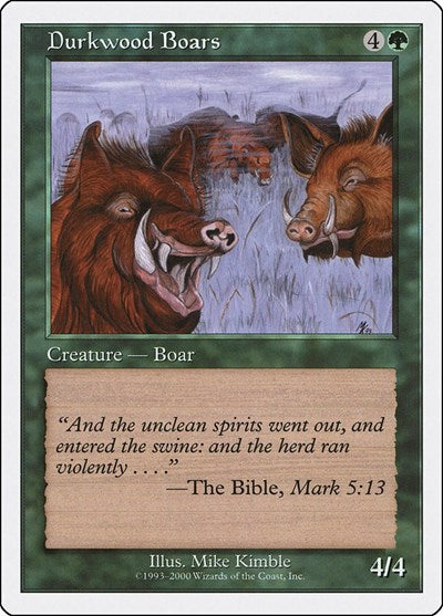 Durkwood Boars (Starter 2000) Light Play