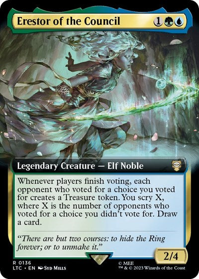 Erestor of the Council (Extended Art) (Commander: The Lord of the Rings: Tales of Middle-earth) Light Play