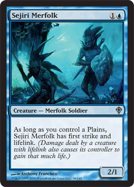 Sejiri Merfolk (Worldwake) Light Play