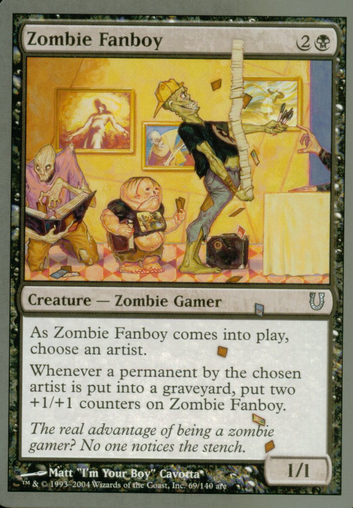 Zombie Fanboy (Unhinged) Near Mint Foil