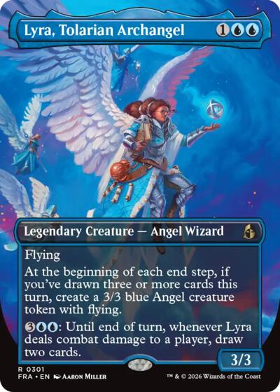 Lyra, Tolarian Archangel (Borderless) (Reality Fracture) Near Mint Foil