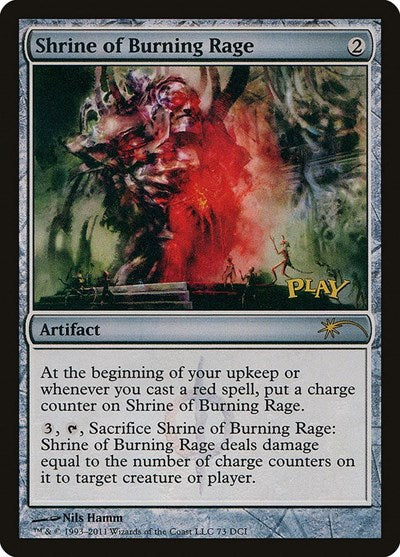 Shrine of Burning Rage (Promos: WPN and Gateway) Light Play Foil