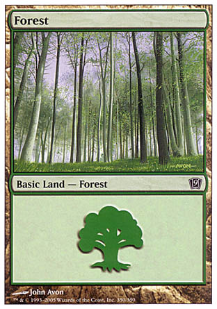 Forest (350) (9th Edition) Heavy Play