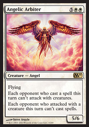 Angelic Arbiter (Magic 2011 Core Set) Heavy Play Foil