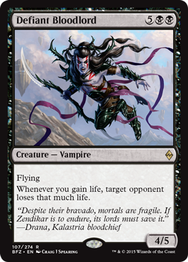 Defiant Bloodlord (Battle for Zendikar) Light Play Foil