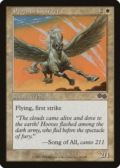 Pegasus Charger (Urza's Saga) Medium Play