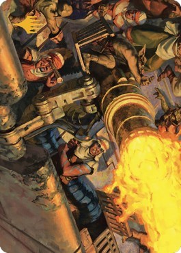 Mana Cannons Art Card (Gold-Stamped Signature) (Art Series: Dominaria United) Near Mint