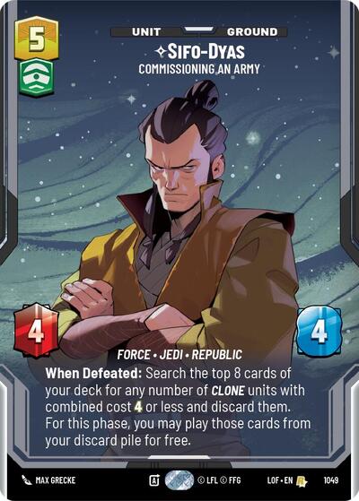 Sifo-Dyas Commissioning An Army (Prestige) (Legends of the Force) Near Mint