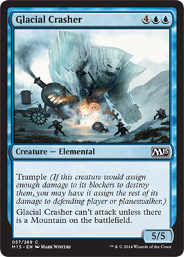 Glacial Crasher (Magic 2015 Core Set) Medium Play Foil